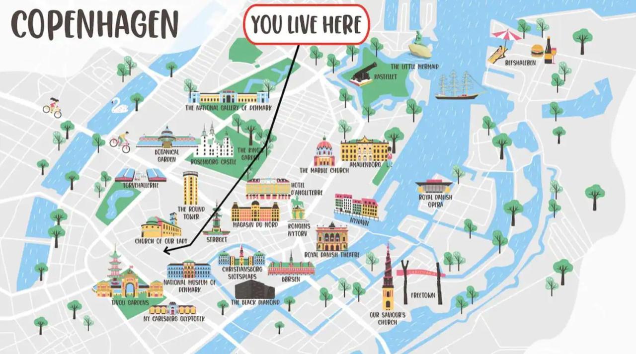 Penthouse W/rooftop Terrace In Latin Quarter * Kopenhagen